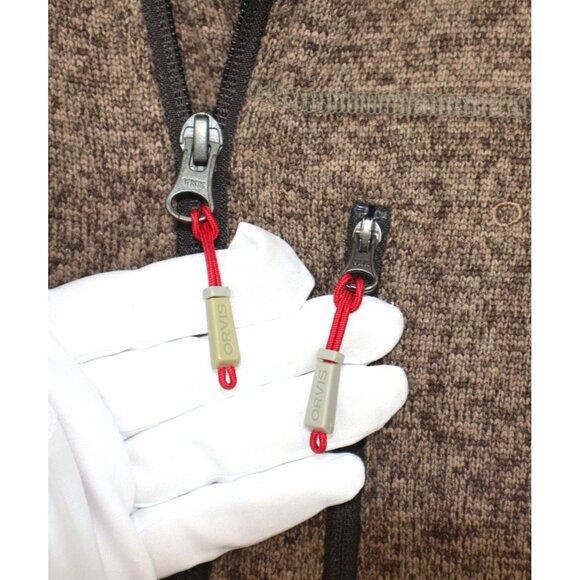 Orvis Mens Brown Fleece Zip-Up Vest W/ Red Accents & Pockets Gorpcore Heritage - Picture 4 of 10